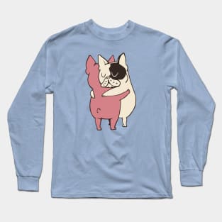 French Bulldog Hugs Long Sleeve T-Shirt